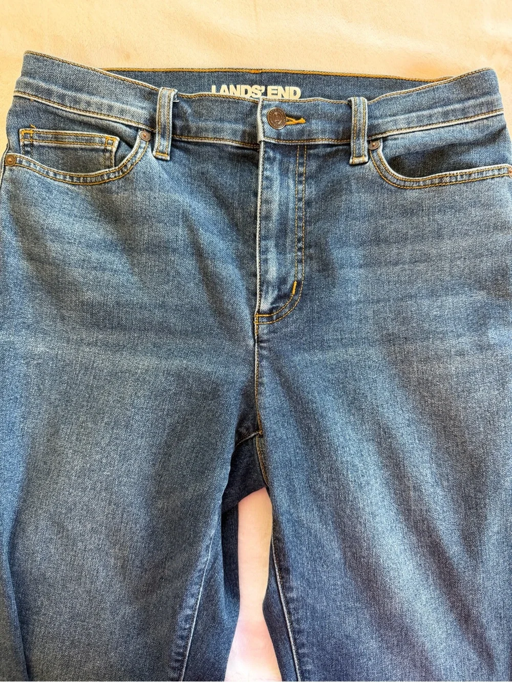 Lands' End Jeans Straight-Leg Blue size 8 - Picture 10 of 10